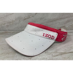 IZOD Pink and White With Bling Tennis/Golf/Exercise Visor Hat Pickleball